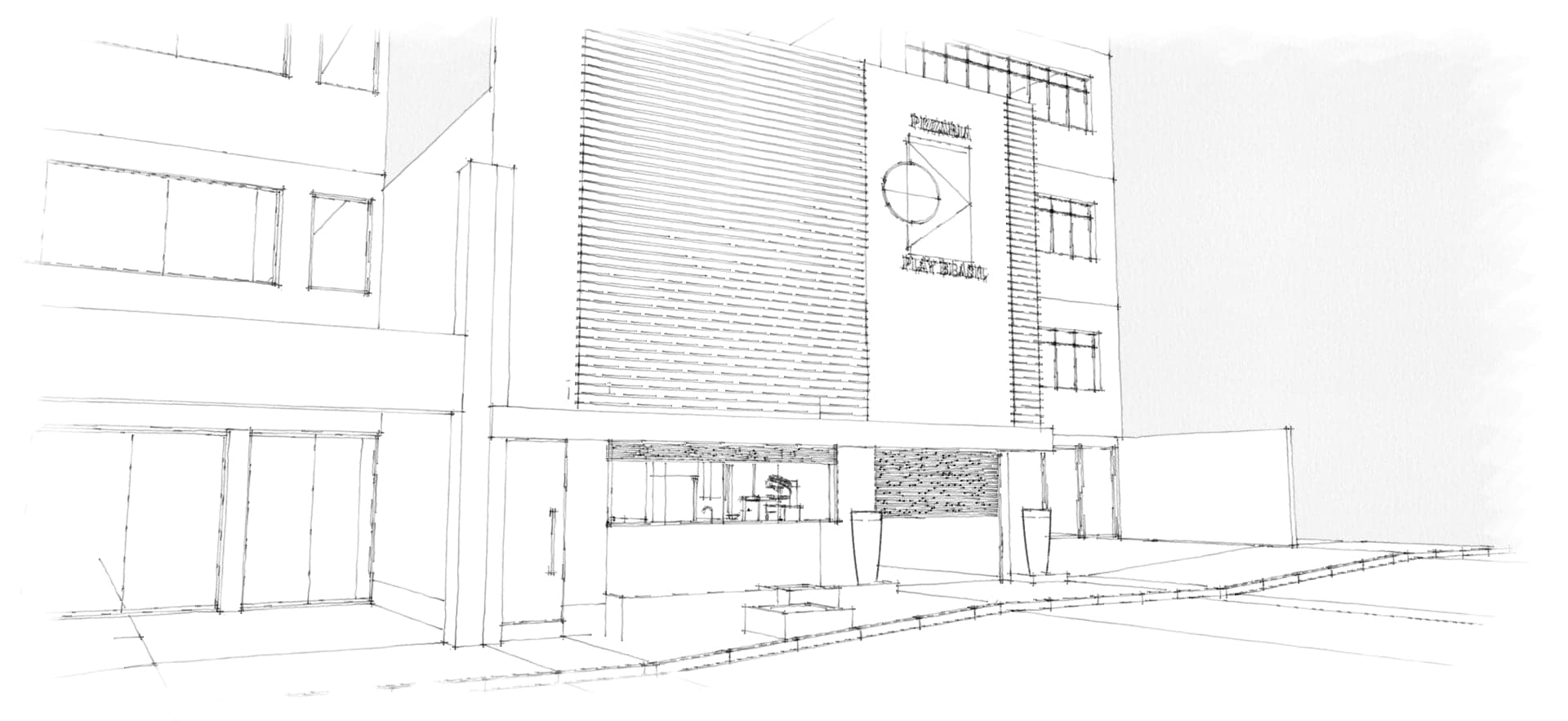 Pizzaria Play Brasil, projeto comercial da Gálibo Arquitetura em São Bernardo do Campo (SP)